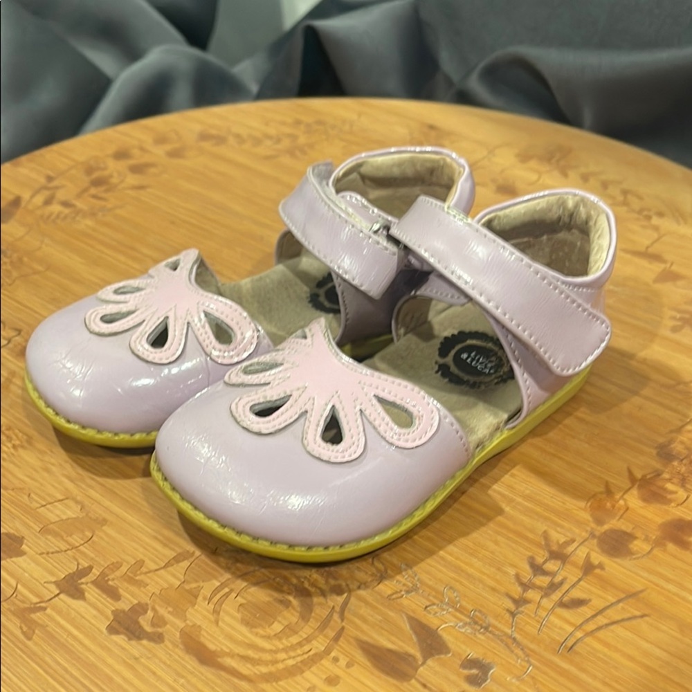 Livie & Luca Pink Dress Shoes with Flower Design